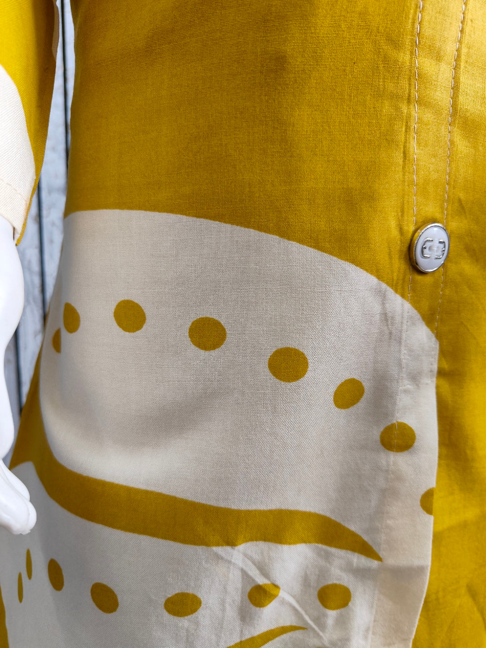 Girls Mustard & White Printed Kurta Co-ord Set | Cotton Reyon Kids Wear (Ages 3-12 Years)