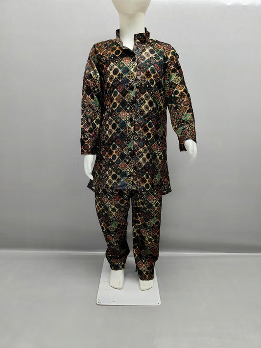Royal Mosaic Co-ord Set for Girls age 3-13 Years