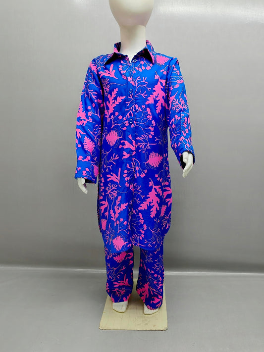 Coral Bloom Kurta Co-ord Set for Girls age 3-13 Years